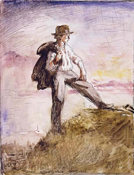 Sir William Orpen Self-Portrait in the hills above Huddersfield China oil painting art